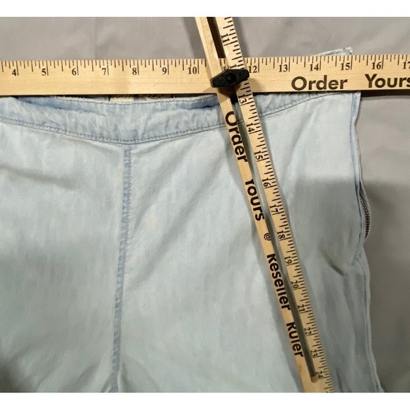 Free People We The Free Tiered Wide Leg Denim Pants Light Wash Blue Womens 6 - Picture 16 of 16